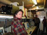 Perryton students visit S-Pol.  Rita Roberts describes displays. (R.Rilling, 2002-May-14)
