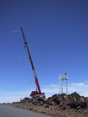 Sonic anemometers at Haleakala