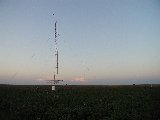ISS 10 m tower at dusk. (J.Pinto, 2002-Jun-11)