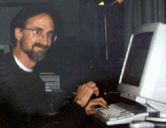 Gordon writing `just-in-time' software on the Des Gros