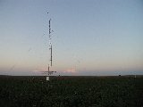 ISS 10 m tower at dusk. (J.Pinto, 2002-Jun-11)