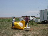 Always and adventure launching sondes at Homestead (J.Pinto, 2002-Jun-15)