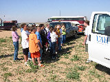 Balko Elementary visits S-Pol.  Simon explains MIPS. (R.Rilling, 2002-May-16)