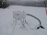 The radiometer at the Santiam Pass ODOT site. (D.Ferraro, Nov-2001)
