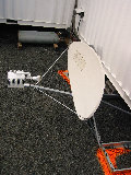 The NeTrack/Tachyon satellite broadband dish. (R.Rilling, Dec-2001)