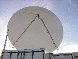 Sunlight leaking between the segments of the S-Pol antenna. (R.Rilling, Dec-2001)