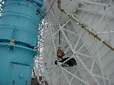 Signal generator affixed to back of antenna for Zdr rotary joint checks (M.Strong, Nov-2001)