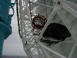 Signal generator affixed to back of antenna for Zdr rotary joint checks (M.Strong, Nov-2001)