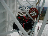 Signal generator affixed to back of antenna for Zdr rotary joint checks (M.Strong, Nov-2001)