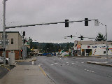 Sweet Home, OR. Main street, looking east. (R.Rilling, 2001-Dec-02)