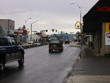 Sweet Home, OR. Main street, looking west. (R.Rilling, 2001-Dec-02)
